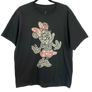 New Walt Disney World Women's Black T-Shirt with Minnie Mouse Silhouette Size L